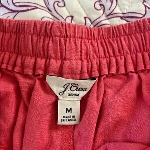 J. Crew Coral Elastic Waist Shorts